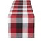 Contemporary Home Living Checkered Table Runner - 108" - Red and Black